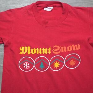 Vintage Single Stitch Stedman Mount Snow Vermont Shirt Size S